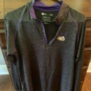 LSU mid zip pullover